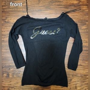 GUESS Black Form Fitting Top